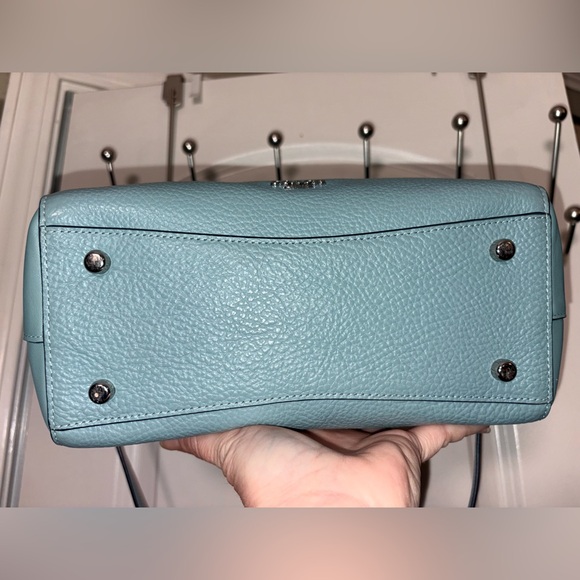 Coach Blake 25 Crossbody Satchel Pool Blue Pebbled Leather F55665 -Swagger Style - Picture 5 of 15